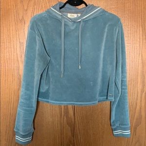 ☘️ Harlow Velvet Cropped Hoodie